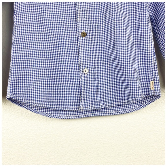 Scotch Shrunk‎ Blue & White Plaid Button Down Size 4 - Picture 3 of 7